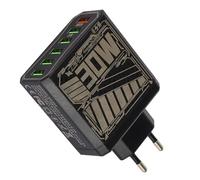 Sghtil Adaptateur de prise, bloc d'alimentation de charge rapide, 6 ports USB, protection contre les surtensions QC3.0, charge rapide universelle, pour téléphone portable, tablette, voyage