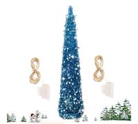Sghtil Arbres de Noël avec lumières | Arbre Conique Brillant | décorative de 150 cm pour intérieur, Chambre, Bureau, Porche et extérieur