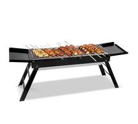 Sghtil Barbecue à charbon pliable, barbecue pliable - équipement de cuisine pour ordinateur portable en plein air pour pique-nique, jardin, randonnée, plage, camping et autres activités de plein air