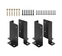 Sghtil Base de poteau de clôture - Kit de supports de base de poteau de clôture en bois - Support robuste pour béton pour patio, porche, clôture, terrasse, pergola, boîte aux lettres, tonnelle