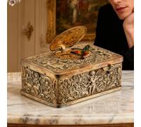 Sghtil Boîtes À Musique, Décoration en avec Relief 3D pour Les Célébrations, Boîte Musicale Rétro, pour Le Salon, la Chambre, l'Étagère, Les Casiers, Les Bibliothèques et la Décoration de