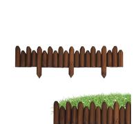 Sghtil Bord de jardin en bois, clôture courte en bois de jardin | Bords décoratifs flexibles pour bords horizontaux | Écran de plante avec porte de clôture en bois, bord