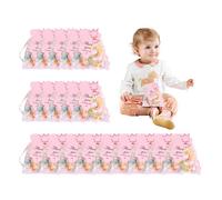 Sghtil Cadeaux de baptême rose avec carte de remerciement | Pendentif ange pour fête prénatale, anniversaire, mariage