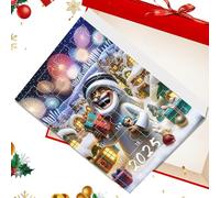 Sghtil Calendrier de compte à rebours 2025 - Décoration de Noël 2D Jésus - 24 jours - Jolie breloque de vacances pour collectionneurs, enfants, adultes, anniversaire, festival, intérieur ou extérieur