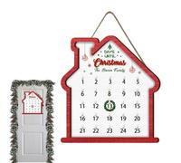 Sghtil Calendrier de l'Avent, panneau de l'Avent pour décorations de fête, panneau en bois de compte à rebours de 25 jours pour décoration de Noël, pour porte, chambre, salon, bureau, hôtel, magasin