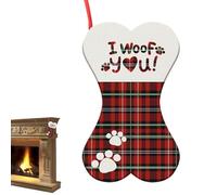 Sghtil Chaussettes De Noël À Pattes - Bas À Garnir avec Friandises À Empreinte De Patte,Porte-Friandises De Fêtes,pour Filles Garçons Tout-Petits Fête Scolaire Hiver Cadeaux De Vacances