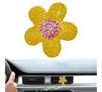 Sghtil Clip de parfum à air accéléré d'air, aromathérapie de ventilation d'air de voiture Daisy, clip de sortie de diffuseur de marguerite créative pour voiture | Flower Automotive Air