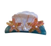 Sghtil Clips de griffe de cheveux pour femmes, Clip de cheveux des étoiles de mer,Acétate de mâchoire en épingle à cheveux non glisser les Barrettes | Design de perles mignonne, accessoires de cheveux