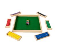 Sghtil Close The Box - Jeu en bois familial avec dés - Jeu de société portable pour les soirées familiales, le camping, les fêtes de café et les fêtes