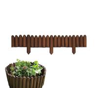 Sghtil Clôture courte en bois de jardin, Panneaux de clôture en bois - Écran de plante avec porte en bois - Clôture de pelouse avec bords paysagers No Dig, bord de parterres de fleurs, bords