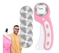 Sghtil Coupeur rotatif ergonomique de 45 mm, coupe rotative pour tissus, coupeurs rotatifs pour la coupe de tissu, coupeur à changement rapide, bouton de sécurité pour matelassage,