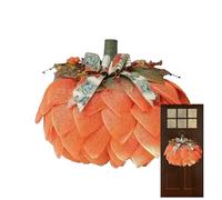 Sghtil Couronne d'Halloween | Couronne de citrouille décorative d'automne pour porte d'entrée, panneau de décoration d'Halloween pour maison, récolte, intérieur, ferme, salon, chambre à coucher