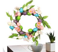 Sghtil Couronne d'œufs de Pâques, guirlande de Pâques décorative pour la maison et les centres commerciaux