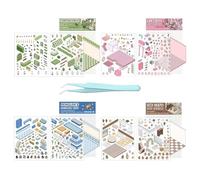 Sghtil Créez vos propres autocollants pour la maison, faites vos propres autocollants de scènes - Autocollant de paysage effet - Lot de 4 autocollants de scènes pour adultes, amusants, créez votre