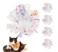 Sghtil Crinktle Cat Jouets pour chat froissé - 5 balles sonores froissées - Interactif, drôle, bruyant, portable, pour animaux de compagnie pour les jeux de graisse à l'intérieur, taquiner, chaton