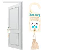 Sghtil Crochet de fée des dents, support de fée à dents, DOOT FAIRY Pick Up Box avec fente d'argent, encourage le souvenir avec un petit étui, un joli souvenir en bois pour