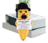 Sghtil crocheter une banane pour le soutien émotionnel, crocheter une banane pour le soutien émotionnel | Fruit de dessin animé crocheté pour un soutien émotionnel | Amusant et mignon