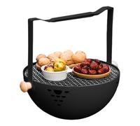 Sghtil Cuisinière à charbon - Réchaud pliable et compact - Barbecue avec poignée anti-surchauffe, idéal pour le camping, les excursions pique-niques grillagées et la cuisson fondue