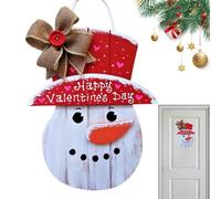 Sghtil Décoration de porte - Panneau de bienvenue pour la Saint-Valentin - Panneau en bois, panneau de porte d'entrée, décoration d'hiver, décoration d'intérieur, décorations de Saint-Valentin et de