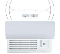 Sghtil Déflecteur d'air pour fenêtre - Protection contre les courants d'air directs - Rail de guidage d'air avec protection contre la condensation - Pour salon, chambre à coucher, théâtre, mur latéral