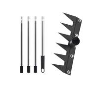 Sghtil Désherbeur à long manche - Manche long - Arrache ergonomique pour ameublir le sol - Nettoyage des aiguilles de pin - Jardin - Pelouse