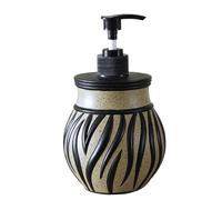 Sghtil Distributeur de savon pour évier de cuisine | Distributeur de savon pour salle de bain avec imprimé zèbre - 400 ml rechargeable pompe porte-bouteille rétro décorative pour lotion