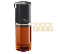 Sghtil Distributeur de vinaigre, bouteille d'huile en verre | Boîte d'huile en verre avec distributeur de sauce soja sans goutte - Bouteille de distributeur d'huile en verre de 500 ml pour huile et