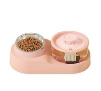 Sghtil Distributeur d'eau pour chat, distributeur d'eau pour animaux de compagnie, distributeur d'eau automatique 2 en 1, design silencieux, aide à l'inclinaison, alimentation et arrosage pour chatons