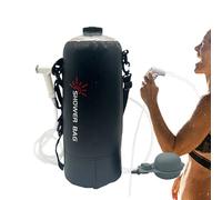 Sghtil Douche de camping portable | Sac de douche pliable et portable pour randonnée, douche solaire de 12 litres avec bouton réglable, accessoires pour hygiène personnelle en voyage, plage et