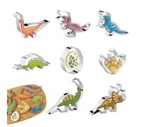 Sghtil emporte-pièces pour biscuits pour enfants, emporte-pièces avec animaux - Set de emporte-pièces en forme de dinosaure 8 pièces | Faveurs de fête avec dinosaures, petites formes pour