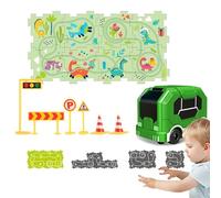 Sghtil Ensemble de jeu de piste de puzzle, Puzzle de piste de voiture pour enfants - Puzzle Tracks Jouet de voiture | Puzzle de puzzle pour garçons et filles de 3-6 ans à la maison, à la maternelle