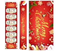 Sghtil Enveloppes pour espèces de Noël, fournitures de fête sur le thème du Père Noël - Porte-espèces de Noël avec 6 emplacements pour enfants, pour hommes, femmes, filles, jeunes, adolescents, épouse