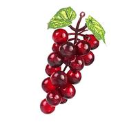 Sghtil Faux grappes de raisin, ornement de grappes de raisin faux, décoration de table avec raisins de 18 pièces, grappe de raisin artificiel de couleurs multiples naturelles pour mariage