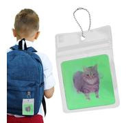 Sghtil Fidget Carte lenticulaire 3D Jouet à presser pour carte lenticulaire Fidget 3D Porte-clés - Plusieurs expressions pour adultes, filles