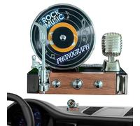 Sghtil Fraiseurs d'air de voiture s, Record Player Air Fairsener Car,Rassisseur d'air de voiture | Décoration aromathérapie rétro créative à énergie solaire à usage automobile