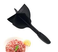 Sghtil Hachoir à viande pour hamburger, résistant à la chaleur, antidérapant, hachoir à hamburger en nylon avec 5 courbes, trancheuse à viande pour hamburger, dinde et outil de cuisine