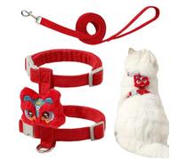 Sghtil Harnais pour chat - Sangles anti-échappement pour chiot avec décor lion dansant | Dureté réglable du cest pour chat, fournitures d'extérieur pour la marche, le jogging, l'entraînement
