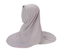 Sghtil Hijab instantané pour femme | Hijab respirant et élégant, accessoire léger pour un usage quotidien, prière, mariage, natation, occasions formelles, gris, Refer to description