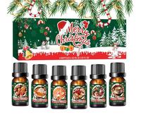 Sghtil Huile Pour Diffuseur De Noël - Longue Durée 6 Pièces Festives,Huile De Parfums À Longue Durée,Pour La Salle De Bain La Chambre Les Soirées L'Ambiance de la Maison La Fête La Détente