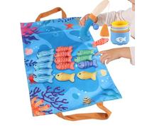Sghtil Jeu de Pêche,Jeu Éducatif avec Tissu Tri - Jouet Sensoriel Interactif avec Emboîtement pour Baignoire Piscine - dÂge Préscolaire Amusement Aquatique