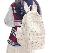 Sghtil Joli sac à dos pour filles | Sac à dos esthétique en forme de fraise - Grand sac à livres pour organisation et rangement pour enfants et femmes - Collège élémentaire, Noël, anniversaire, voyage