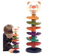 Sghtil Jouet pour avec rampe de balles, Jouet de piste de balle pour ,Jouets empilables pour la chute des balles | Tour de toboggan de balle de roulement pour piste de