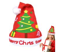 Sghtil Kit d'élaboration de chapeaux de Noël | Kits de bricolage d'art créatif pour chapeaux de Noël | Artisanat pour filles pour fêtes, école d'enfants, maison, activités, Pâques, Saint-Valentin