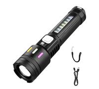 Sghtil Lampes de poche rechargeables, Lampes de camping - Flash multifonctionnel étanche,Lampe de travail rechargeable, lampe de poche légère pour la chasse, le camping, la conduite de nuit