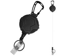 Sghtil Lanière de clé rétractable, enrouleurs de badge, porte-clés extensible, robuste, enrouleurs de clip anti-perte pour sécuriser les clés et les cartes