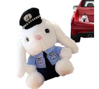 Sghtil Lapin de rempli Animal en Peluche Lapin de | Ornement de Lapin en Forme de Tronc de Dessin animé - Mignonne du Policier de la Moto, décoration extérieure