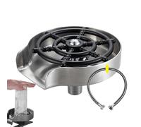 Sghtil Lave-vaisselle pour évier, lave-linge en verre pour évier de cuisine, rince- automatique, rinçage en verre en acier inoxydable pour évier de cuisine, machine à laver