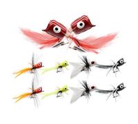 Sghtil Leurres De Pêche À La Mouche,Kit D'assortiment De 10 Leurres pour Pêche en Eau - Petits Hameçons Sèches et Noyés pour Crapets Truites Saumons Achigans Perches Poissons Appâts Pêcheurs