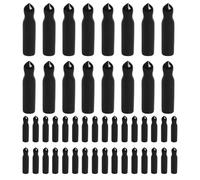 Sghtil Lot de 48 couvercles de bec verseur anti-poussière pour bouteilles de condiments, d'huile d'olive et de liqueur - Gadgets de cuisine - Noir