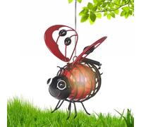 Sghtil Lumières Abeille Solaire - Lumières Solaires de Patio Suspendables avec Crochet,Construction en Métal Éclairage Résistant aux Intempéries pour Terrasses Jardin Clôture Arbres